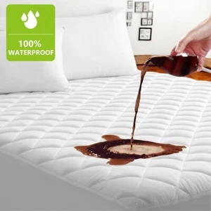 Waterproof Mattress Protector, Quilted Mattress Protector Waterproof - Picture 1 of 6