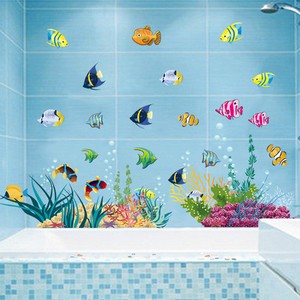 Wandtattoo Wandsticker Fische Wandbild Badezimmer Aquarium Meer Meerestiere #139