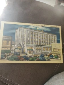 Tarjeta postal de colección de Dixie Hunt Hotel by Night Gainesville GA Georgia i - Imagen 1 de 2
