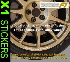 Adesivo decalcomania cerchio ruota per adattarsi Speedline Corse stampa flowforming versione slim X1 - Foto 1 di 1