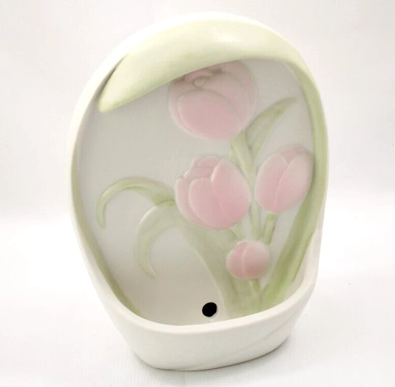 Avon Porcelain Elegant Blooms Cascading Fountain Pink Tulips