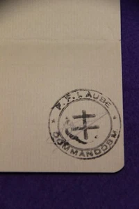 BILLET  VIERGE  TAMPON DES COMMANDOS  DES  F F I DE L'AUBE   13X9    W W2  N° 61 - Imagen 1 de 2