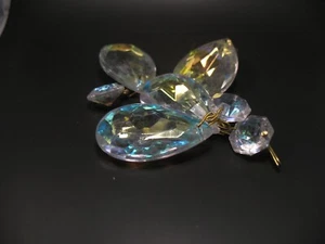 Lot of 8 Small Clear Glass AB Teardrop Prisms With the Brass Hangers #AB8 - Picture 1 of 5