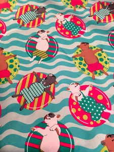 Urban Supply Tablecloth Serviette 160 x 180cm Oval Frenchie Floats - Picture 1 of 8