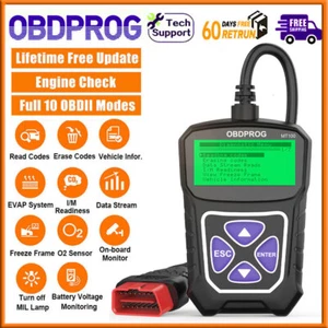 OBDPROG MT100 OBD2 Code Reader Scanner Car Check Engine Fault Diagnostic Tool - Picture 1 of 18