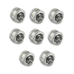 XSPC G1/4 to 3/8 ID 1/2 OD Compression Fitting V2 - Chrome (8 Pack) - Picture 1 of 6