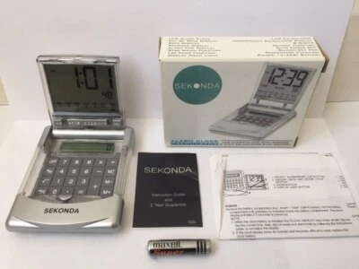 Brand New Sekonda Calculator Travel Alarm Clock Stopwatch Multi Functions - Image 1 of 2