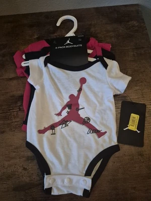 Jordan Baby 3 Pack Bodysuits, Newborn Size, New With Tags - Image 1 of 4