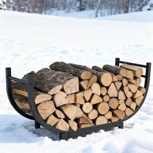 Wood Pile Storage Stacker 76.1cm Fireplace Log Grate for Indoor Outdoor Deck - Picture 1 of 7