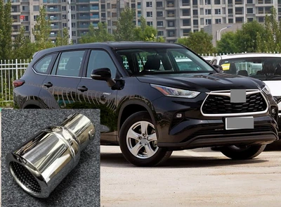 Punta silenciadora tubo de escape trasero de acero para Toyota Highlander 2020-2025 1 pieza Foto 1 de 3