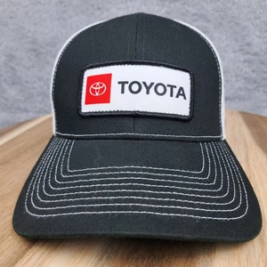 Toyota Motors Mütze Kappe Druckknopflasche weiß schwarz Patch Logo Mesh Trucker Herren - Bild 1 von 8