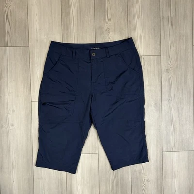 Columbia Shorts 16W 18L Navy Blue Kestrel Trail Stretch Lightweight Omni Shield - Image 1 of 4