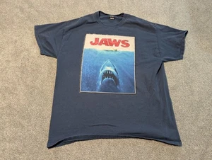Camisa De Colección Tiburón Para Hombres XL Azul Duh Duh Doble Cara Universal Studios Película Y2K - Imagen 1 de 10