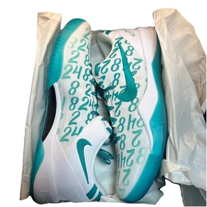Nike Kobe VIII 8 Low Protro Blanco Esmeralda Radiante FQ3549-101 Para hombres talla 14 Nuevo - Imagen 1 de 18
