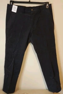 Pantalones HAGGAR Cordón Elástico Chino Premium Flexible Cintura Recta Negros 36x29 Nuevos con Etiquetas - Imagen 1 de 13