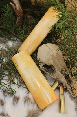 Premium camel bone knife handle scale pair | 5x1.5x1/4 | | high quality aged - Image 1 of 4