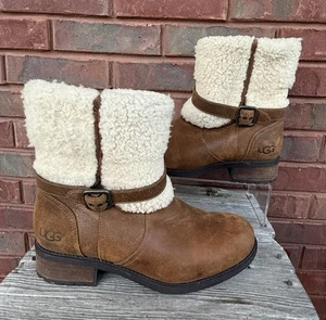 NUOVI stivali Ugg Blayre II da donna taglia 9 foderati in pelle di pecora marrone castagno 1008220 - Foto 1 di 18