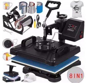8-in-1 Desktop CNC29x38Heat Transfer Machine Multi-Purpose Heat Transfer Printer - Picture 1 of 10