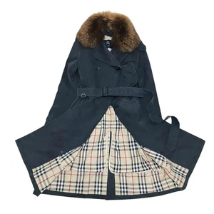 Gabardina Burberry London Nova Check forro acolchado con cinturón de piel de zorro incluido - Imagen 1 de 24