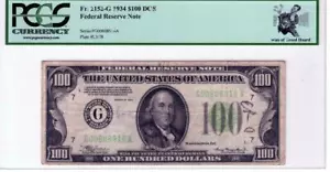 FR. 2152-C PCGS Wall of Greed 1934 $100.00 FRN Fed Res Note - Picture 1 of 2