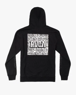 Sudadera con capucha deportiva de peso pesado RVCA Defer Block polar para hombre NUEVA NUEVA CON ETIQUETAS mediana Foto 1 de 4