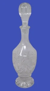 Bohemian Hand Cut Crystal Wine Decanter with Stopper - Picture 1 of 13