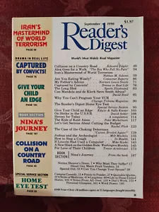 READERS DIGEST September 1990 Norman Lewis Smith Nathan M. Adams Mike Royko - Picture 1 of 1