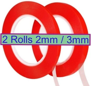 3mm Double Sided tape thin Double Sided tape clear Heavy Duty adhesive tape 2Pcs - Picture 1 of 7