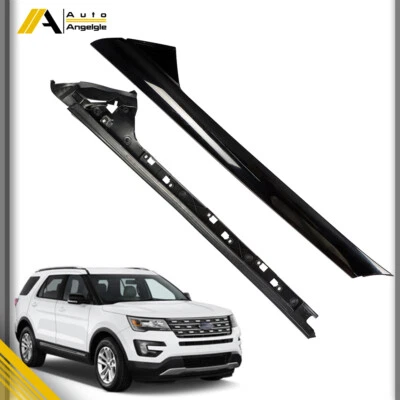 Par de molduras parabrisas lateral derecho pilar A aptas para Ford Explorer 2011-2019 Foto 1 de 4