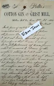 1886 Killeen Texas Ufficio di A.J. Potter's Cotone Gin & Grist Mulino Lettera 5 pagine - Foto 1 di 3
