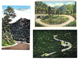 TN - GREAT SMOKY MOUNTAINS - 3 Views To Get There (1930-44) - Picture 1 of 1