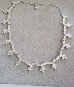 Prinzessin Strass Silber Abschlussball Halskette - Bild 1 von 5