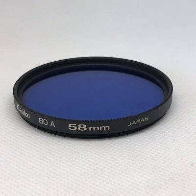 Lente de corrección de color azul Kenko 80 A 58 mm Japón Foto 1 de 4