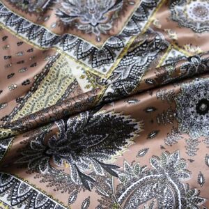 By Yard Soft Patchwork Satin Fabric Lining Scarf Gown Diy Material