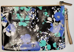 Borsa a mano Merona floreale stile MCM rivestita marsupio braccialetto cosmetici cerniera - Foto 1 di 14