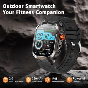 2025 Smartwatch dla mężczyzn kobiet 2,01" Ip68 Ios Android BP Odbieranie / wykonywanie połączeń Flash - Zdjęcie 1 z 15
