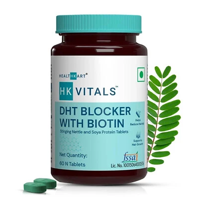HealthKart HK Vitals DHT-Blocker mit Biotin stimuliert das Haarwachstum 60 Tabs + Kostenloser Versand - Bild 1 von 4