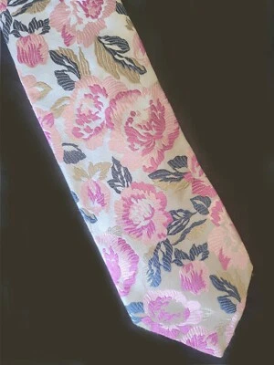 DUCHAMP LONDON FLORAL SILK JACQUARD TIE - MADE IN ENGLAND PRISTINE - Image 1 of 3