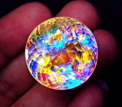 Mystic Quartz Rainbow Round Cut 57.50 CT Certified Loose Gemstone - Image 1 of 4