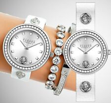 Versus Versace Damen Uhr Swarovski-Kristall VSPCG1021 Carnaby Street Weiss neu