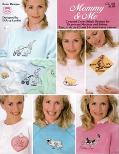 Banar Designs CL-102 MOMMY & ME X-Stitch Waste Canvas Pattern Leaflet - Picture 1 of 1