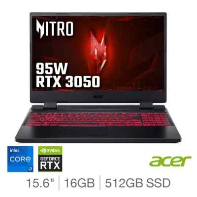 Acer Nitro 5 Intel Core i7 16GB RAM 512GB SSD NVIDIA GeForce RTX 3050 15.6 - Image 1 of 4