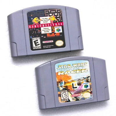 Cartuchos de juego Nintendo 64 / N64 Star Wars Episode I Racer -&- Namco Museum 64 Foto 1 de 4