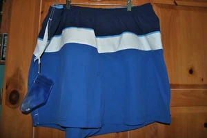NEW MEN'S St. John's BAY BLUE & WHITE SWIMSUIT SWIM TRUNKS SIZE 2XL - Picture 1 of 3