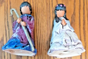 Goebel DeGrazia A.o.W. THE NATIVITY 2 Porcelain Figurines Southwest Signed 1984 - Picture 1 of 10