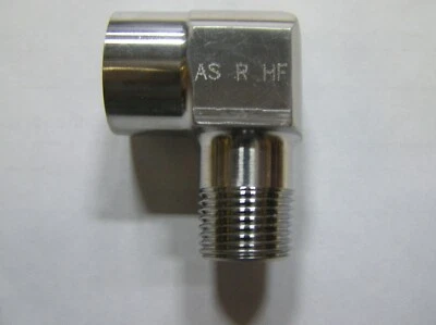 3/8" Stainless Steel NPT Elbow 3/8" Male X 3/8" Female - Image 1 of 3