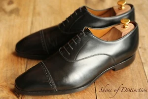 Gaziano Girling Churchill Black Leather Oxford Brogue Shoes Men's UK 11 US 12 - Picture 1 of 10