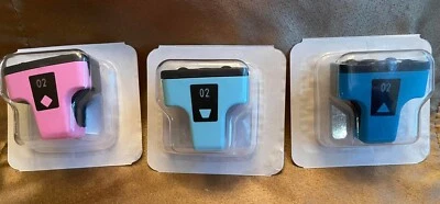 HP 02 PHOTOSMART Ink Cartridges  Cyan  Light Cyan  Light Magenta / Lot of 3  NEW - Image 1 of 4