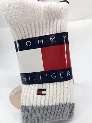 Calcetines Atléticos Tommy Hilfiger Para Hombre De Colección Años 90 Blancos 10-13 NOS 1 Par Hechos 🇺🇸 Foto 1 de 2