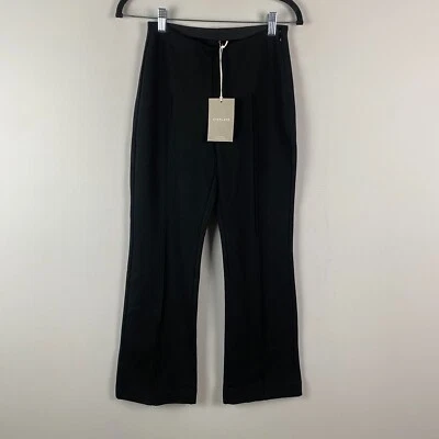 Everlane The Dream Kick Flare Pants Size Small Black Side Zip Stretch - Image 1 of 4